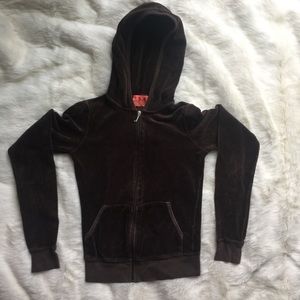 Velour Juicy Couture zip up hoodie